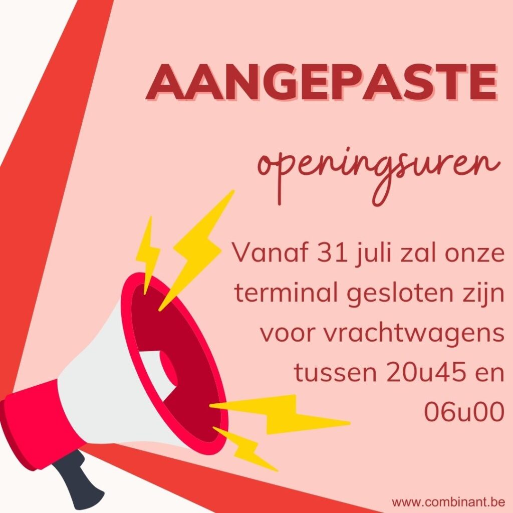 Aangepaste openingsuren vanaf 31/07