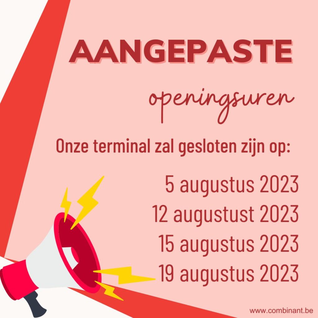 Aangepaste openingsuren voor augustus