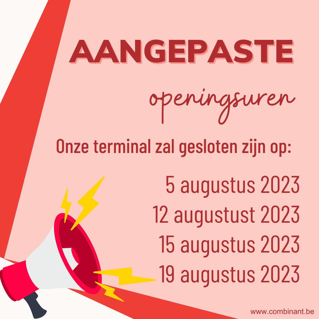 Je bekijkt nu Aangepaste openingsuren voor augustus