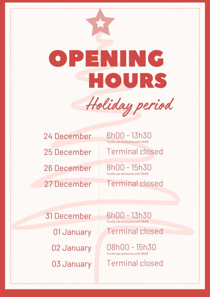 Adjusted opening hours